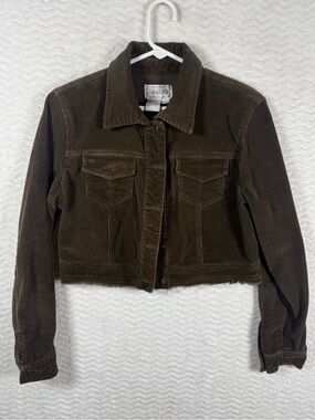 Live a Little Corduroy Crop Jacket in Dark Brown